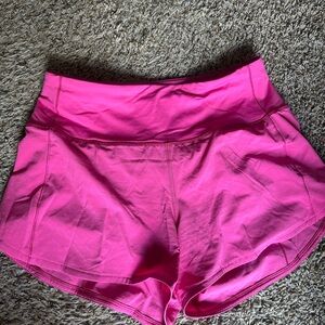 Lululemon Speed Up HR Short 4” Lined Size 4 Sonic Pink